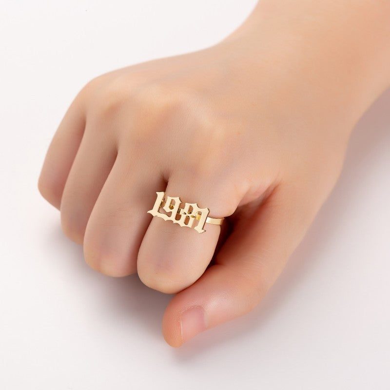 Números Arábigos Anillos De Titanio al por mayor